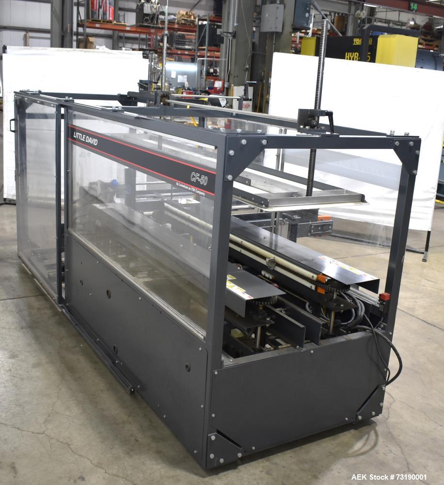 Used Little David CF50T Case Erector & Bottom Sealer – 20 CPM, 3” Tape Head