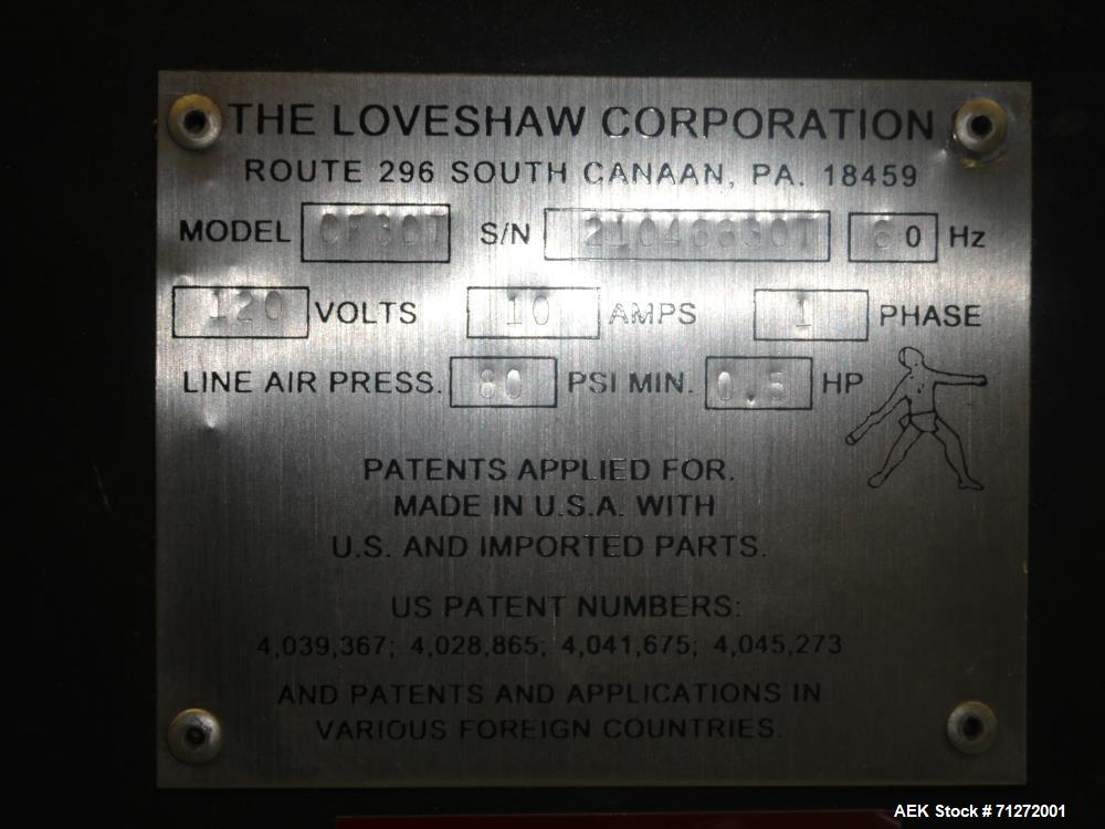 Used Loveshaw (Little David) Model CF30T Case Erector and Bottom Sealer