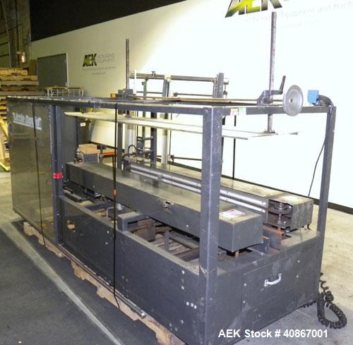 Used Loveshaw Little David Case Former, Model CF40T, Carbon Steel. Approximately 20 cases per minute. Case size range: length 7" to 24", width 6" to 16", height 4" to 16". Chain and lug drive, 1/2 hp...