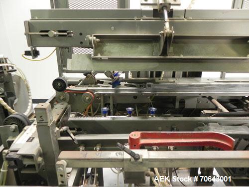 Used Marq Model HPE-RH NS Case Erector Bottom Sealer. Capable of speeds from 30 to 40 cases per minute. Is set up to tape boxes closed (with a side seal). Has a formed case size range: Length 10" to ...