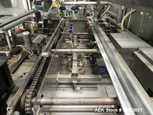 Used Marq Model HPE-RH NS Case Erector Bottom Sealer. Capable of speeds from 30 to 40 cases per minute. Is set up to tape boxes closed (with a side seal). Has a formed case size range: Length 10" to ...