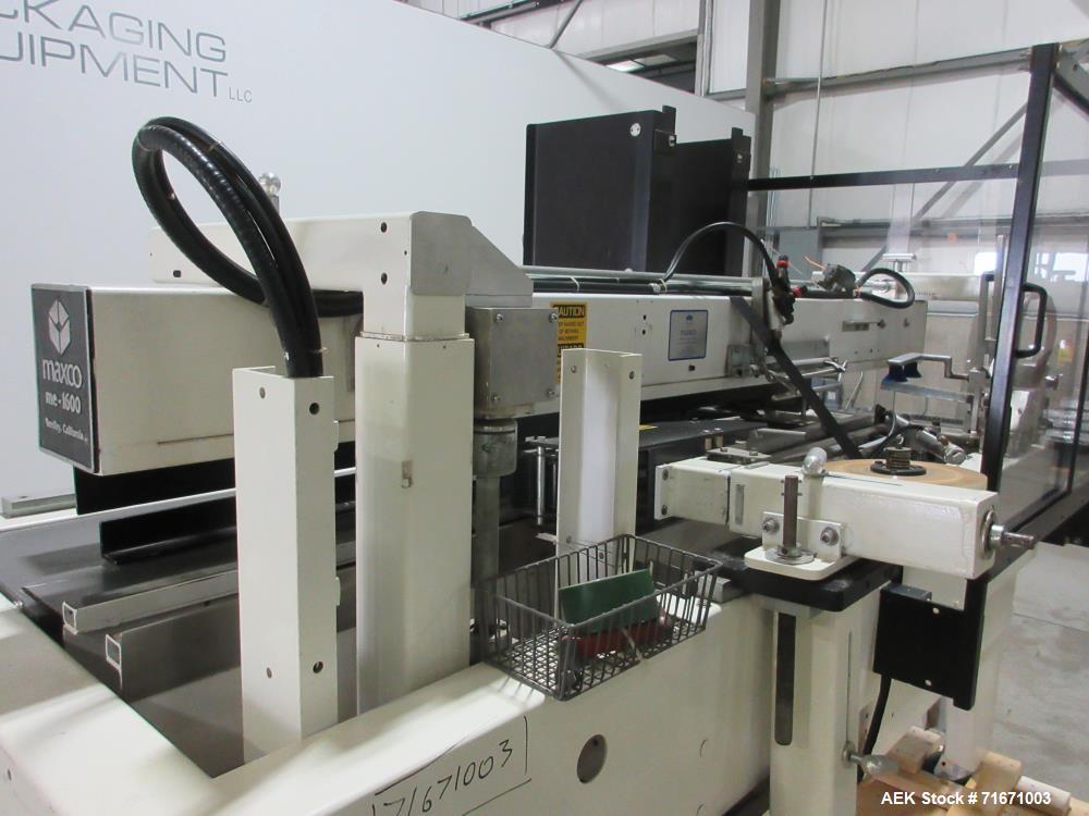 Used Maxco Model ME-1600 Automatic Case Erector and Bottom Tape Sealer