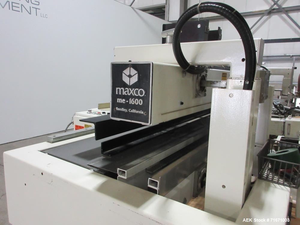 Used Maxco Model ME-1600 Automatic Case Erector and Bottom Tape Sealer