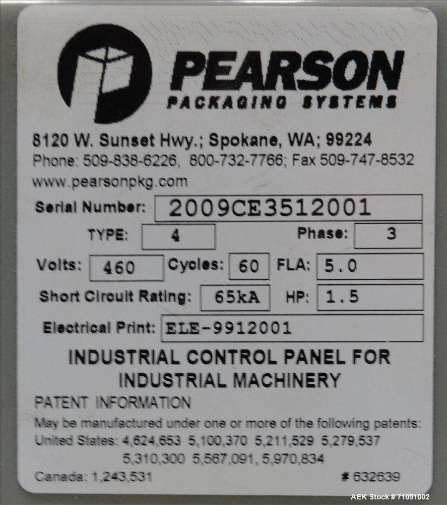 Used- Pearson Model CE35-T Case Erector Bottom Taper