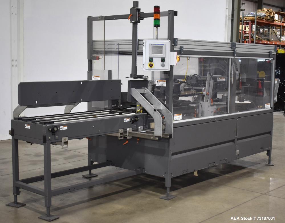 Used- Pearson Model CE35-T Case Erector Bottom Taper. Machine is rated at speeds up to 35 cases per minute. Case size range:...