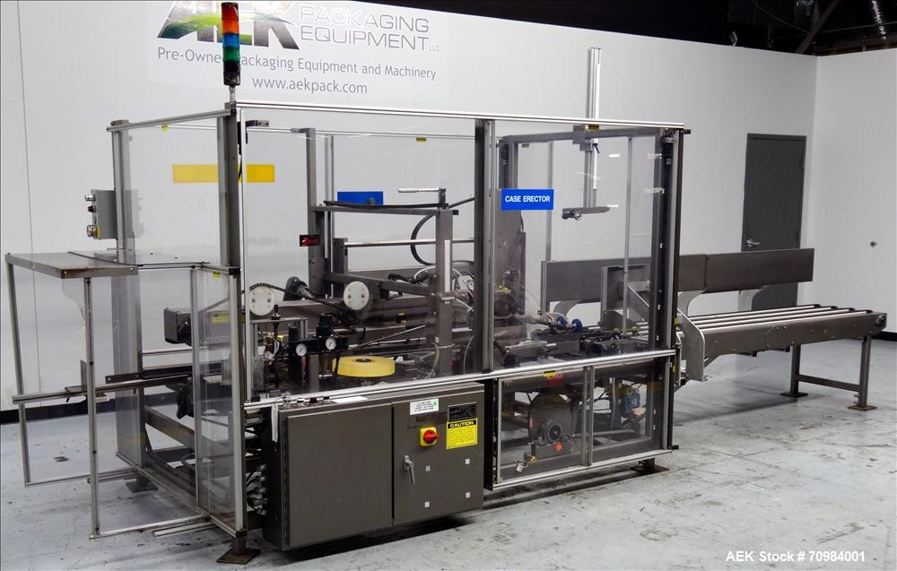 Used R.A. Pearson Co. Model R235 Case Erector and Bottom Tape Sealer