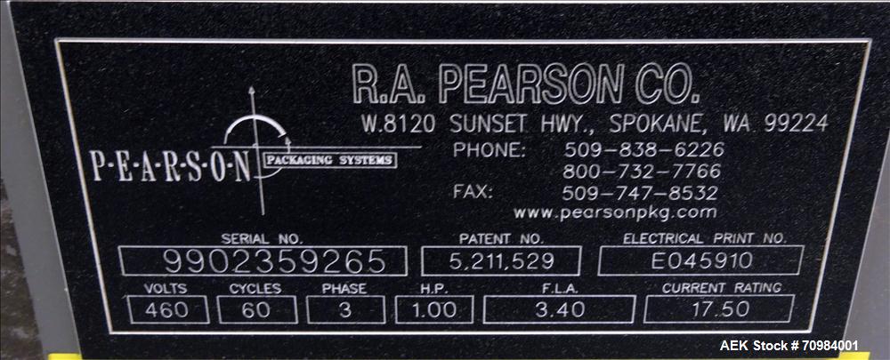 Used- R.A. Pearson Co. Model R235 Case Erector and Bottom Tape Sealer