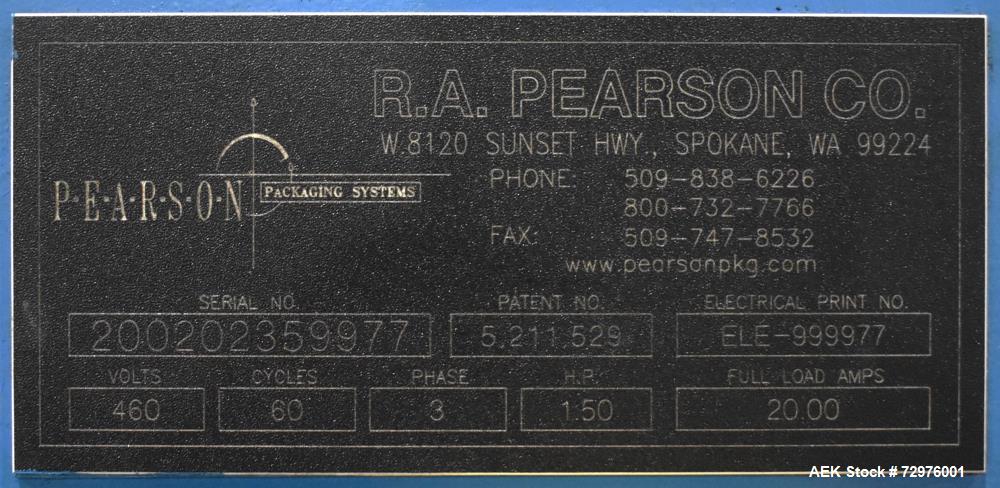 Usado: formadora de cajas Pearson modelo R235 y selladora de cinta inferior. Capaz de alcanzar velocidades de hasta 25 CPM. ...