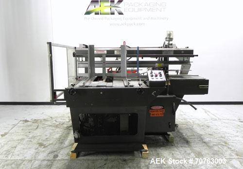 Used Hartness (SWF/McDowell) Model 201LH Automatic Case Erector Bottom Sealer. Capable of speeds up to 30 cases per minute. Has a case size range: (Length) 5-3/4" - 24" (Width) 5-3/4" - 24" (Depth) 1...