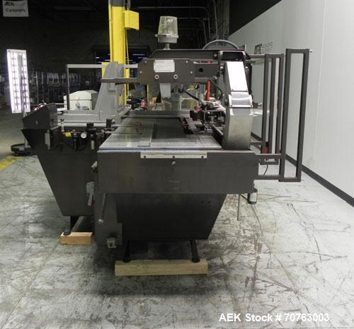 Used Hartness (SWF/McDowell) Model 201LH Automatic Case Erector Bottom Sealer. Capable of speeds up to 30 cases per minute. Has a case size range: (Length) 5-3/4" - 24" (Width) 5-3/4" - 24" (Depth) 1...