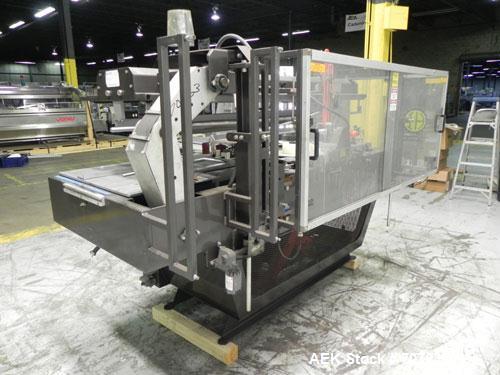 Used Hartness (SWF/McDowell) Model 201LH Automatic Case Erector Bottom Sealer. Capable of speeds up to 30 cases per minute. Has a case size range: (Length) 5-3/4" - 24" (Width) 5-3/4" - 24" (Depth) 1...