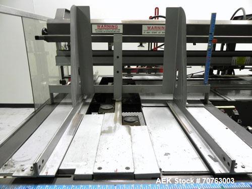 Used Hartness (SWF/McDowell) Model 201LH Automatic Case Erector Bottom Sealer. Capable of speeds up to 30 cases per minute. Has a case size range: (Length) 5-3/4" - 24" (Width) 5-3/4" - 24" (Depth) 1...