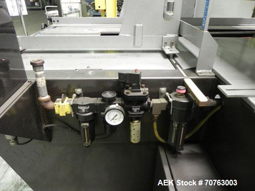 Used Hartness (SWF/McDowell) Model 201LH Automatic Case Erector Bottom Sealer. Capable of speeds up to 30 cases per minute. Has a case size range: (Length) 5-3/4" - 24" (Width) 5-3/4" - 24" (Depth) 1...