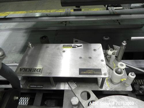 Used Hartness (SWF/McDowell) Model 201LH Automatic Case Erector Bottom Sealer. Capable of speeds up to 30 cases per minute. Has a case size range: (Length) 5-3/4" - 24" (Width) 5-3/4" - 24" (Depth) 1...