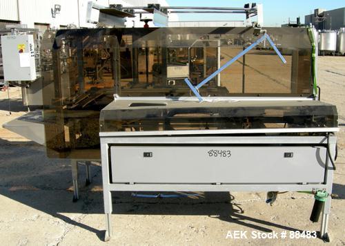 Used Soco Case Erector, Model BE-300-ABS2. Capable of speeds up to 8 cpm. Has bottom tape sealer. Case size range: length 300 to 620 mm, width 200 to 400 mm, depth 130 to 500 mm. Includes an Allen Br...