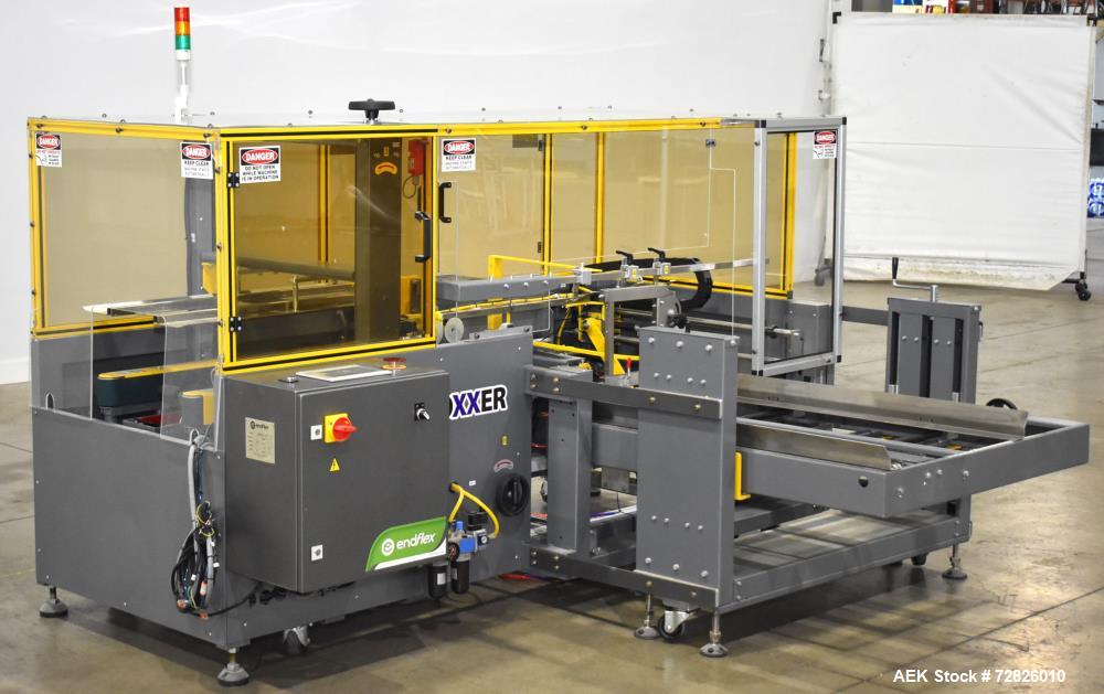 Unused Endflex Boxxer T-18 Automatic Case Erector, Manual Loader & Case Taping System