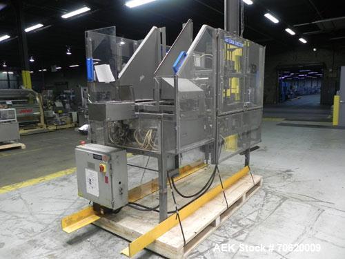 Used Wepackit Model MPE300 Case Erector Bottom Tape Sealer. Machine is capable of speeds up to 20 cases per minute. Knockdown case size range: 16" to 34" (length). Case size range 6" - 22" (length), ...