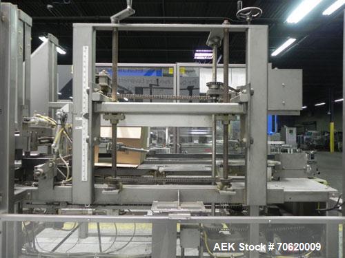 Used Wepackit Model MPE300 Case Erector Bottom Tape Sealer. Machine is capable of speeds up to 20 cases per minute. Knockdown case size range: 16" to 34" (length). Case size range 6" - 22" (length), ...
