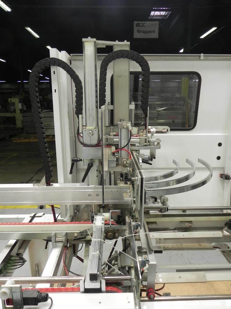 Used Wexxar Silver Series Model 615T Automatic Case Erector and Bottom Sealer. Capable of speeds up to 25 cases per minute. Has pin and dome technology. Case Size range Blank Width: 16" - 38", Blank ...
