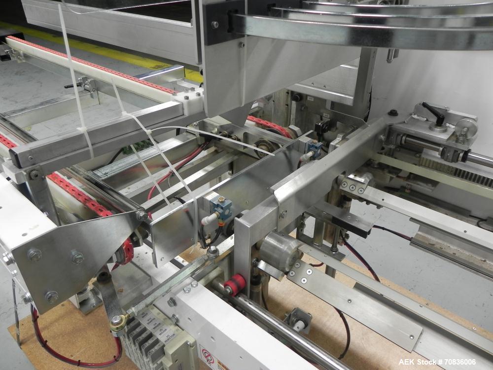 Used Wexxar Silver Series Model 615T Automatic Case Erector and Bottom Sealer. Capable of speeds up to 25 cases per minute. Has pin and dome technology. Case Size range Blank Width: 16" - 38", Blank ...