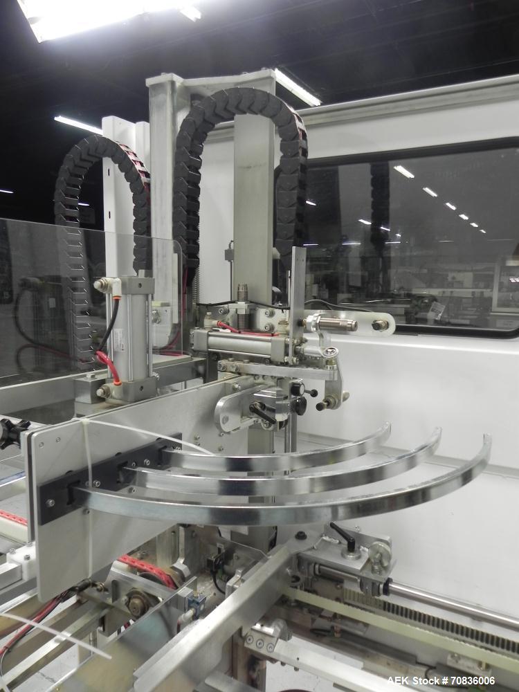 Used Wexxar Silver Series Model 615T Automatic Case Erector and Bottom Sealer. Capable of speeds up to 25 cases per minute. Has pin and dome technology. Case Size range Blank Width: 16" - 38", Blank ...