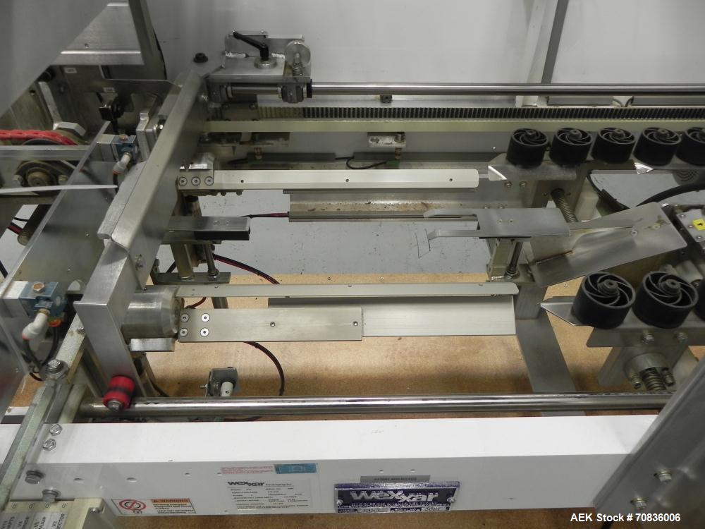 Used Wexxar Silver Series Model 615T Automatic Case Erector and Bottom Sealer. Capable of speeds up to 25 cases per minute. Has pin and dome technology. Case Size range Blank Width: 16" - 38", Blank ...