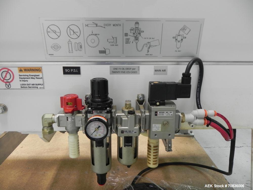 Used Wexxar Silver Series Model 615T Automatic Case Erector and Bottom Sealer. Capable of speeds up to 25 cases per minute. Has pin and dome technology. Case Size range Blank Width: 16" - 38", Blank ...