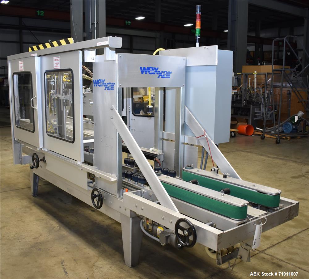 Used Wexxar Model ABF-T Automatic Case Erector and Bottom Tape Sealer.