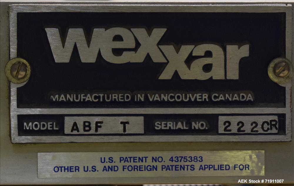 Used Wexxar Model ABF-T Automatic Case Erector and Bottom Tape Sealer.