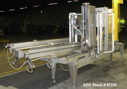 Used Wexxar Case Erector, Model ABF-T. Rated approximately 20 cases per minute. Case size range : (Length) 13" to 42" (Width) 11" to 29"(Depth) 7"-24". Left Hand Unit. Last running 8.5" x 12" x 9"T b...