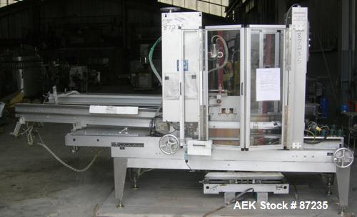 Used Wexxar Case Erector, Model ABF-T. Rated approximately 20 cases per minute. Case size range : (Length) 13" to 42" (Width) 11" to 29"(Depth) 7"-24". Left Hand Unit. Last running 8.5" x 12" x 9"T b...