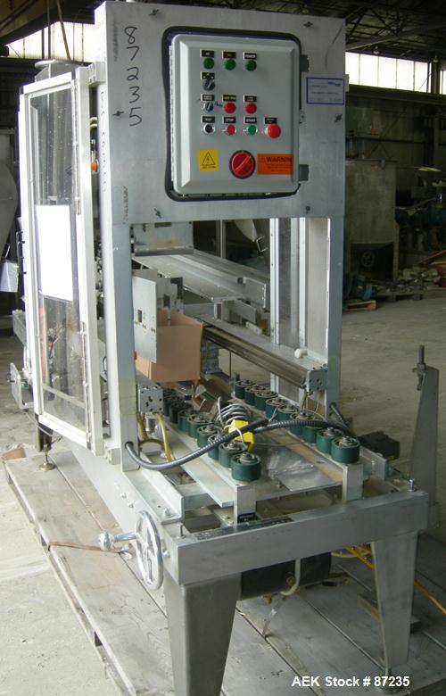 Used Wexxar Case Erector, Model ABF-T. Rated approximately 20 cases per minute. Case size range : (Length) 13" to 42" (Width) 11" to 29"(Depth) 7"-24". Left Hand Unit. Last running 8.5" x 12" x 9"T b...