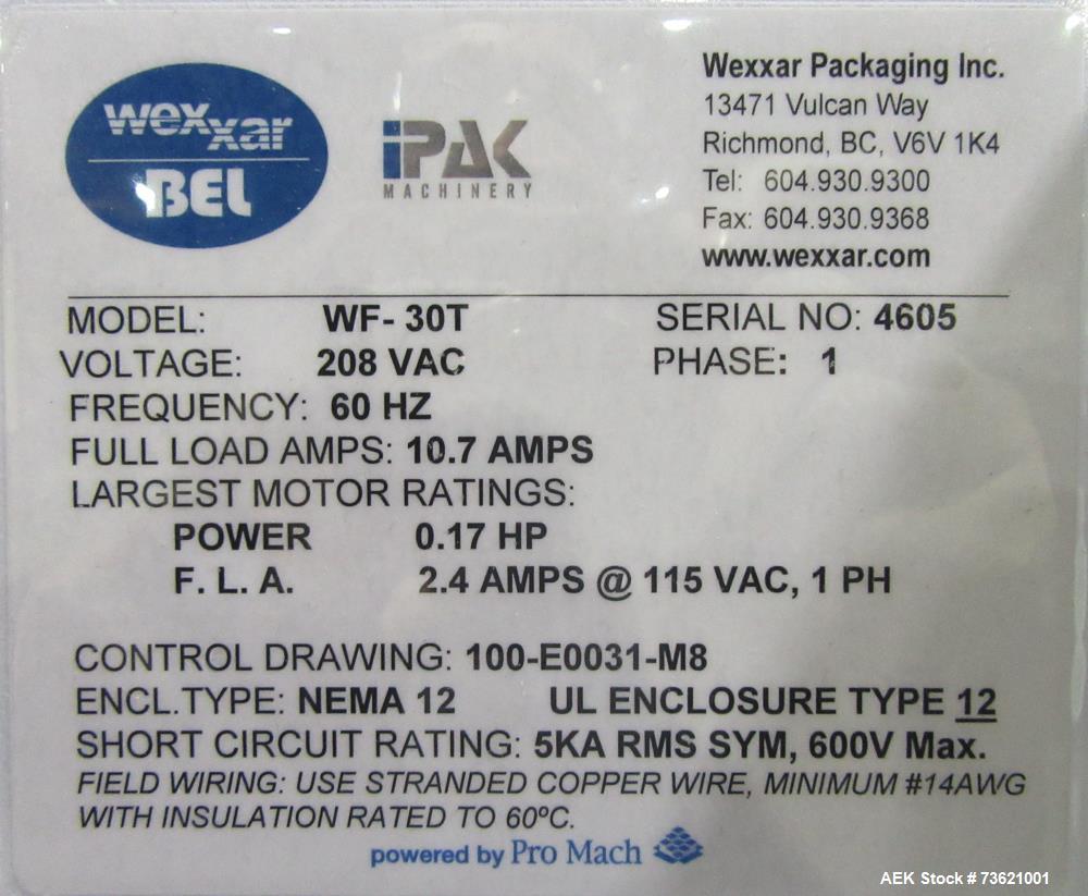 Automatic Wexxar WF-30T Case Erector with 3M Accuglide Taping Head