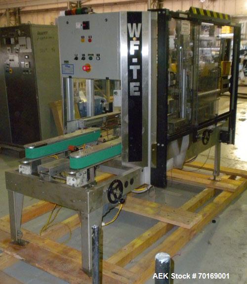 Used Wexxar WF-TE Automatic Case Former / Erector with tape head bottom sealer capable of speeds up to 15 CPM. Case size range: length 10" to 22" or 254 mm to 559 mm, width 6" to 17" or 152 mm to 407...