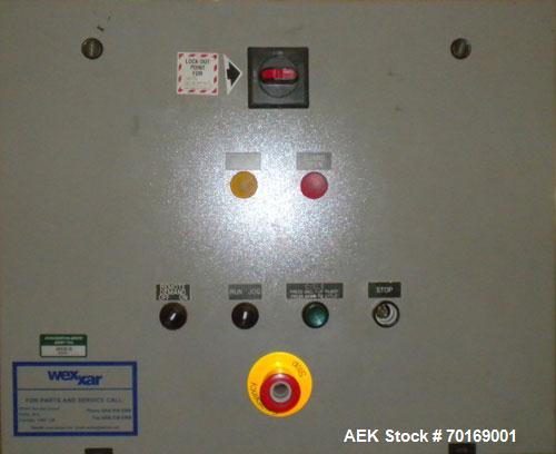 Used Wexxar WF-TE Automatic Case Former / Erector with tape head bottom sealer capable of speeds up to 15 CPM. Case size range: length 10" to 22" or 254 mm to 559 mm, width 6" to 17" or 152 mm to 407...