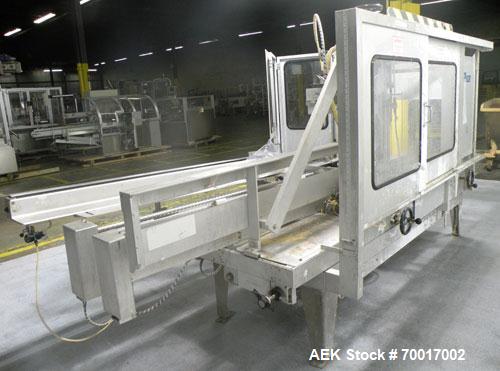 Used Wexxar WFT Automatic Case Former / Erector With Tape Head Bottom Sealer, Model WFT. Capable of speeds up to 25 cpm. Case Size Range: Length- 7" to 22", Width- 6" to 17", Height- 6" to 20". Has c...
