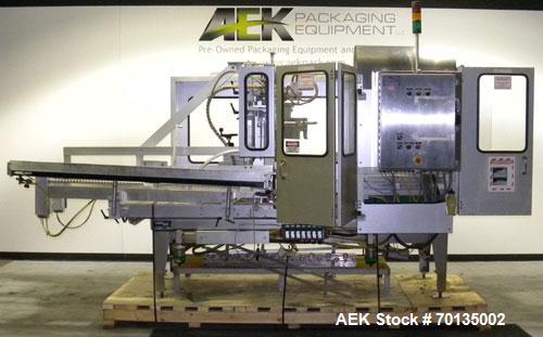 Used Wexxar WFT Automatic Case Former / Erector With Tape Head Bottom Sealer, Model WFT. Capable of speeds up to 25 cpm. Case Size Range: length 7" to 22", width 6" to 17", height 6" to 20". Has cont...