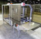 Used Soco Case Erector, Model BE-300-ABS2. Capable of speeds up to 8 cpm. Has bottom tape sealer. Case size range: length 300 to 620 mm, width 200 to 400 mm, depth 130 to 500 mm. Includes an Allen Br...