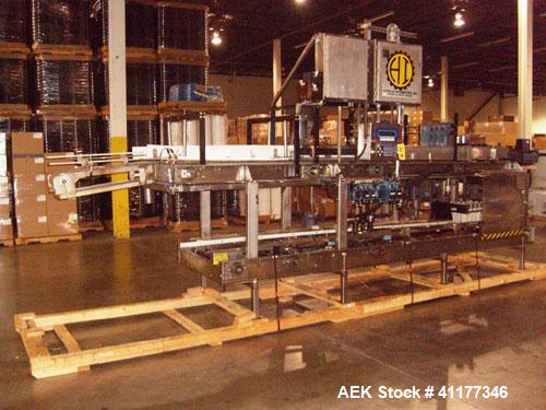 Used Hartness International 825SS drop case packer. Capable of speeds up to 25 CPM. Case size range: length 7" to 22.5", width 5.5" to 16.5", height 2"  to 20".  All stainless steel construction. Has...