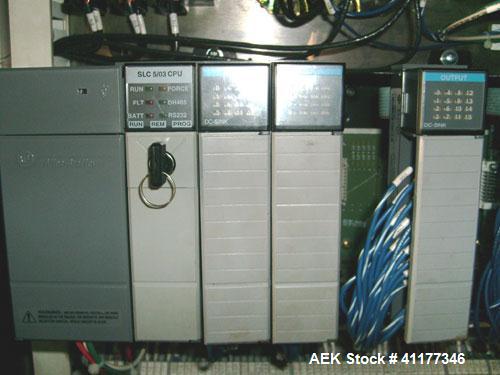 Used Hartness International 825SS drop case packer. Capable of speeds up to 25 CPM. Case size range: length 7" to 22.5", width 5.5" to 16.5", height 2"  to 20".  All stainless steel construction. Has...