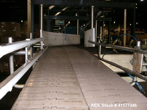 Used Hartness International 825SS drop case packer. Capable of speeds up to 25 CPM. Case size range: length 7" to 22.5", width 5.5" to 16.5", height 2"  to 20".  All stainless steel construction. Has...