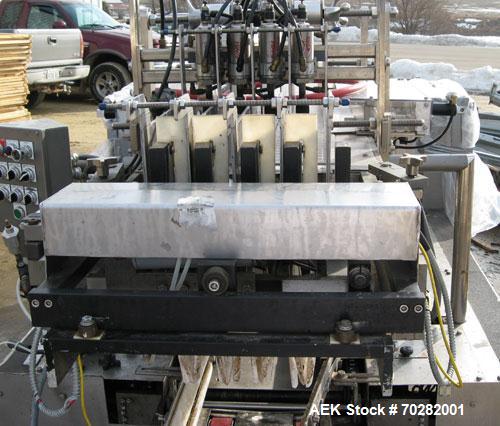 Used Hamrick 360 drop case packer capable of speeds up to 20 CPM.  Vertically mounted case lift assembly with stainless steel self-aligning top plate. Sorbothane shock pad to reduce drop impact;  pne...