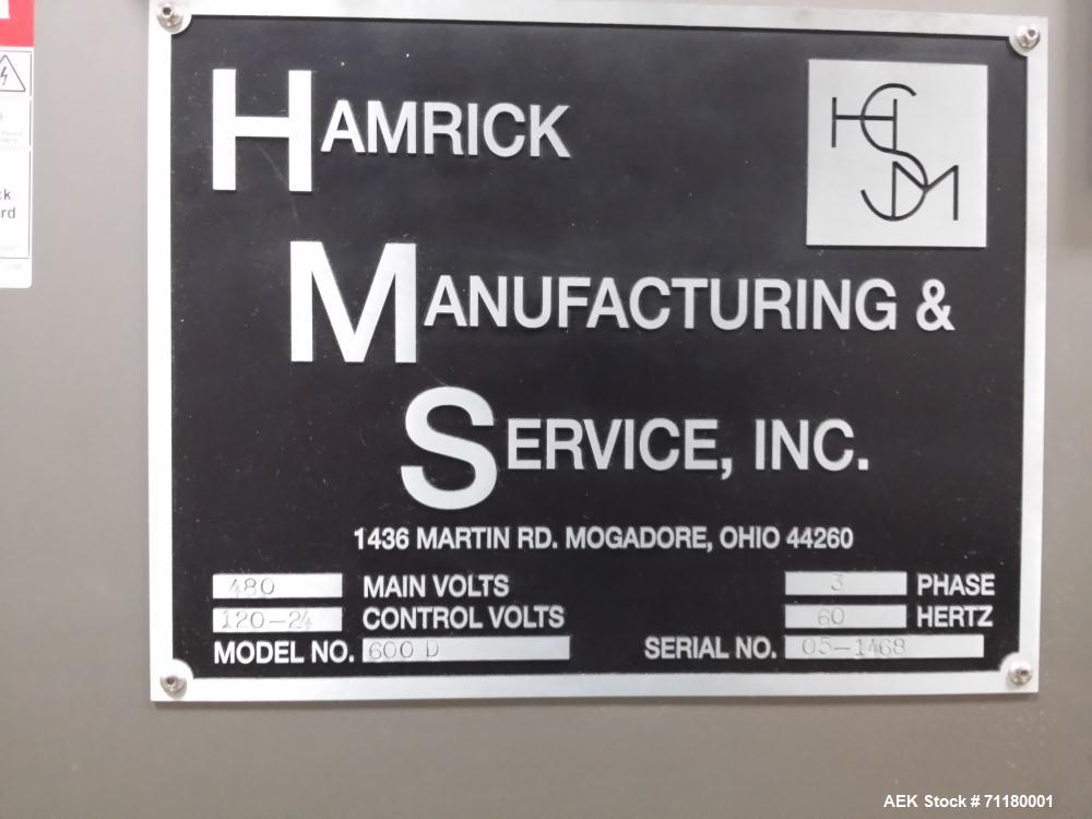 Used _ Hamrick Model 600D Drop Case Packer with Product Laner