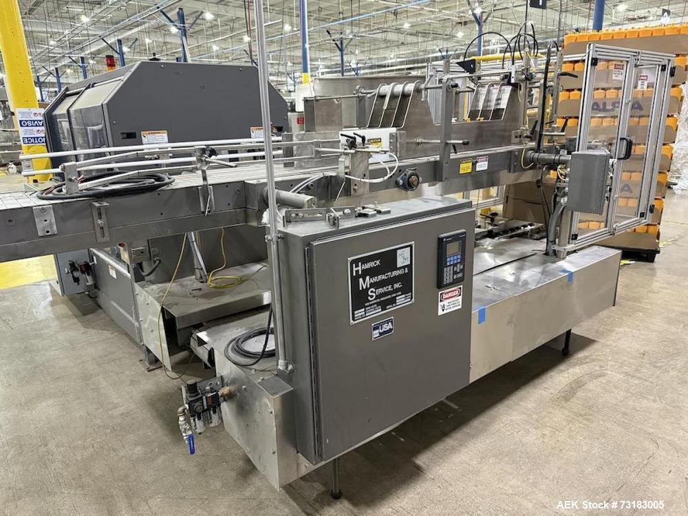 Used Hamrick Challenger Automatic Drop Style Case Packer – High-Speed Bottle & Container Packaging System