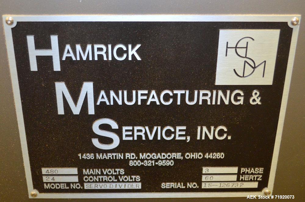 Used Hamrick drop packer, Model Divider, Serial # 91-767. Currently set up for 3-lane operation. 3/60/460V.