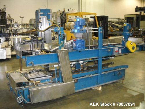 Used Hartness Drop Case Packer, Model 100 RH. Mild steel frame drop casepacker. Includes grid for approximately 0.5L bottle in 4 x 6 pattern. Other grids are available at an additional cost.