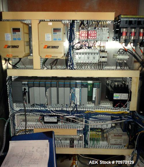 Used Hartness 900 automatic drop case packer capable of speeds up to 25 cases per minute (depending on product and application). Case size range: (Length) 6" to 24" (Width) 6" to 16" (Height) 1-1/2" ...