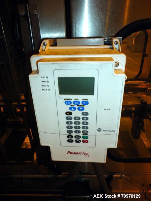 Used Hartness 900 automatic drop case packer capable of speeds up to 25 cases per minute (depending on product and application). Case size range: (Length) 6" to 24" (Width) 6" to 16" (Height) 1-1/2" ...