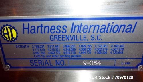 Used Hartness 900 automatic drop case packer capable of speeds up to 25 cases per minute (depending on product and application). Case size range: (Length) 6" to 24" (Width) 6" to 16" (Height) 1-1/2" ...