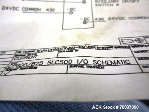 Used Hartness Case Packer with Infeed Laner, Model CP900/825. Servo controlled lowering head drop packer capable of speeds up to 30cpm. Allen Bradley SLC 5/04 PLC with Pacific Scientific servo contro...